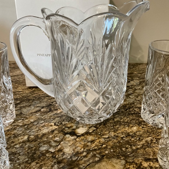 Shannon lead Crystal pitcher and glasses - Picture 2 of 4